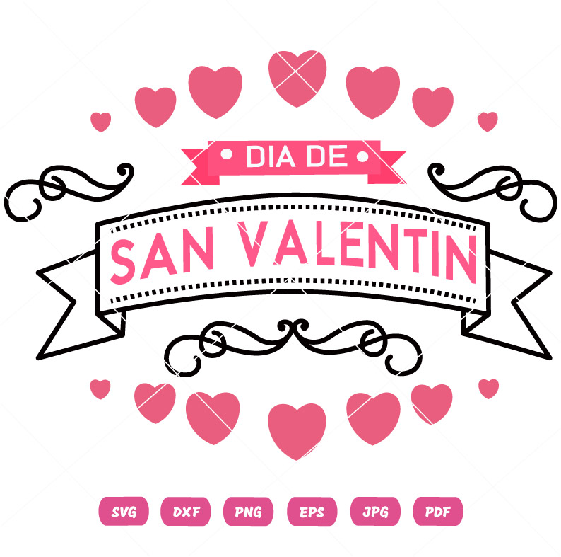 Dia de San Valentin Cut SVG Dia de San Valentin Cut Vector