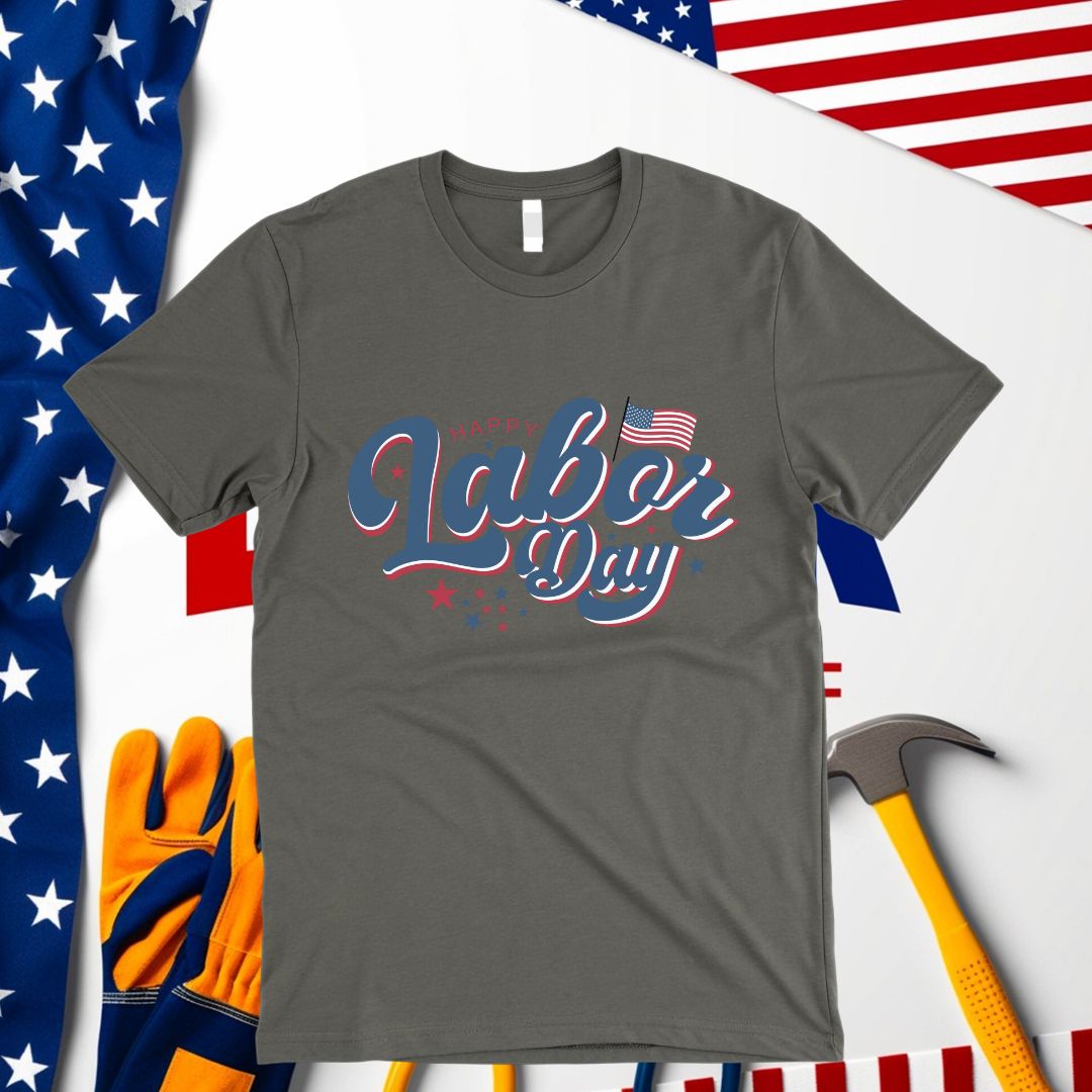 Happy Labor Day American Flag SVG Happy Labor Day American Flag Vector