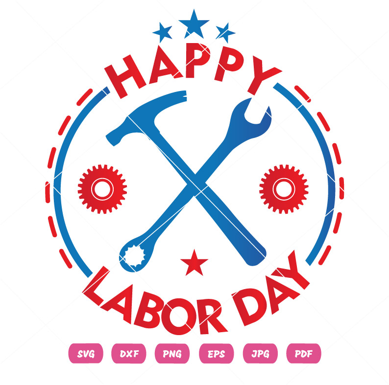 Labor Day Hammer and Wrench SVG Labor Day Hammer and Wrench Vector
