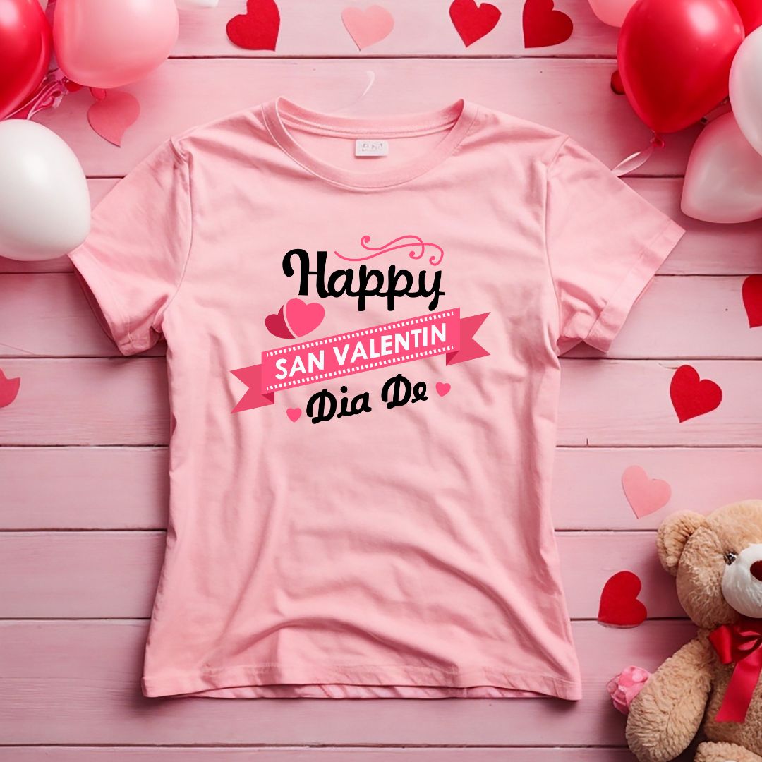 Happy San Valentin Dia De Hearts and Banner Vector