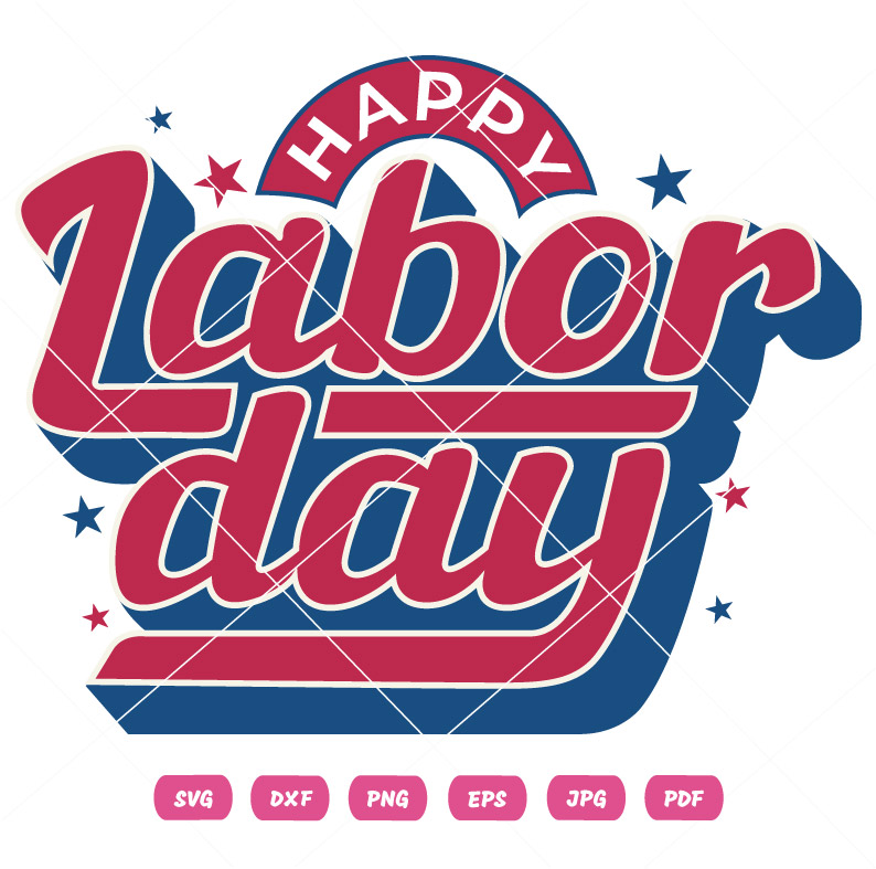 USA Happy Labor Day Typography SVG USA Happy Labor Day Typography Vector
