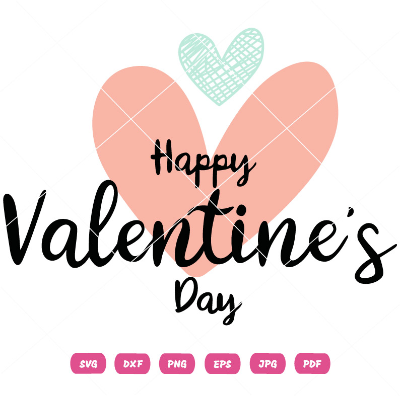 Happy Valentine Day SVG Valentines Day Vector