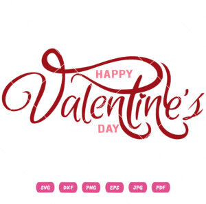 Happy Valentine Day Template Red SVG Happy Valentine Day Red Vector