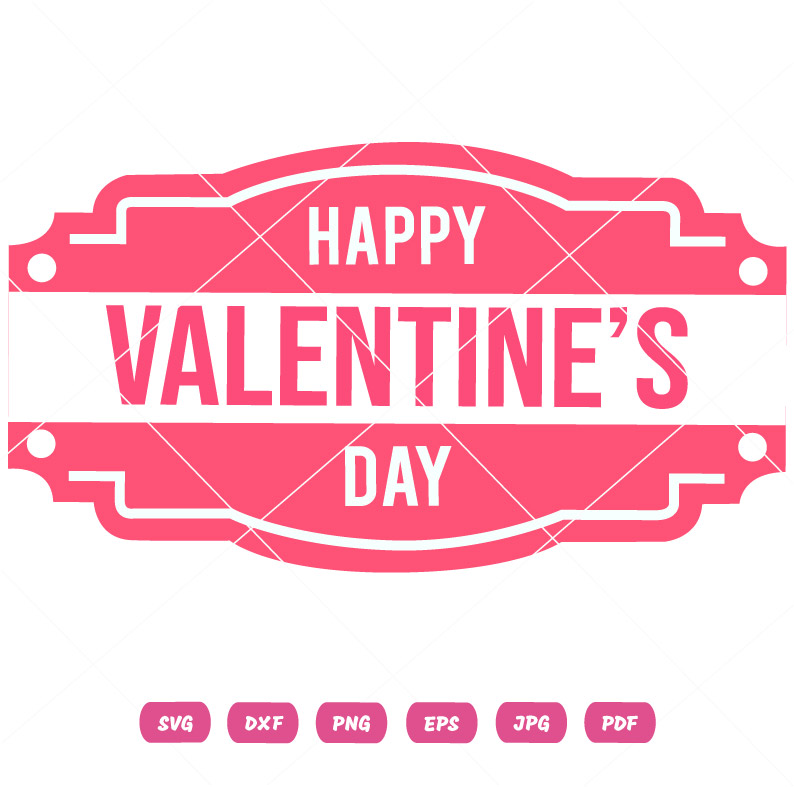 Happy Valentine SVG Happy Valentine Day Vector