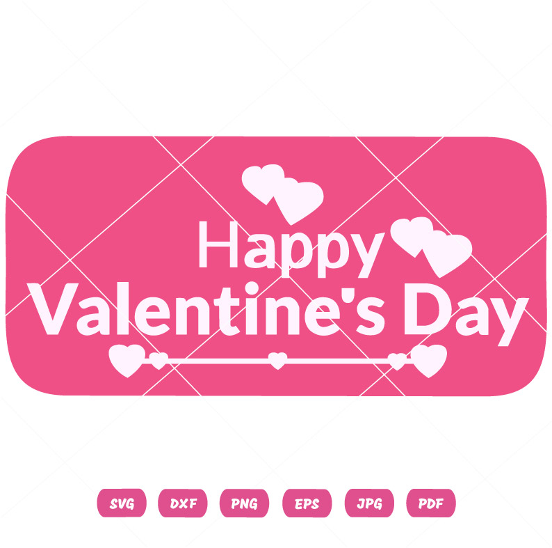 Happy Valentine's Day Heart SVG Valentine Vector