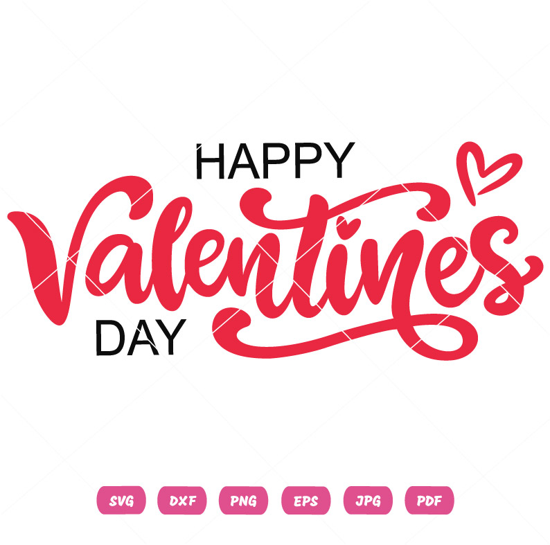 Happy Valentines Day Typography Greeting Lettering Stock Vector