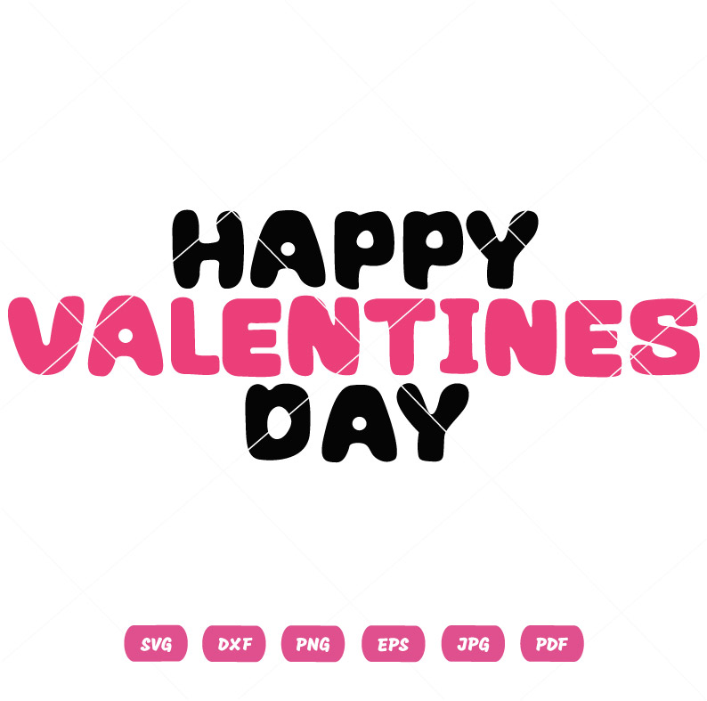 Happy Valentines Day Vector SVG Heavy Vector