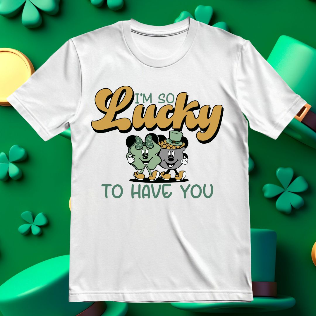 I Am So Lucky To Have You Cartoon Character Vector