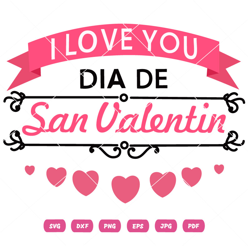 I Love You Dia De San Valentin Vector