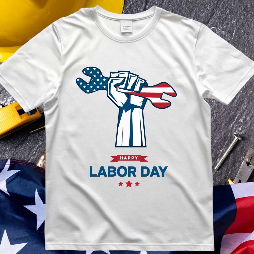 Laobr Day Wrench in Hands SVG Laobr Day Wrench in Hands Vector