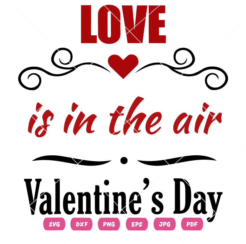 Love Is In The Air Valentines Day Vector