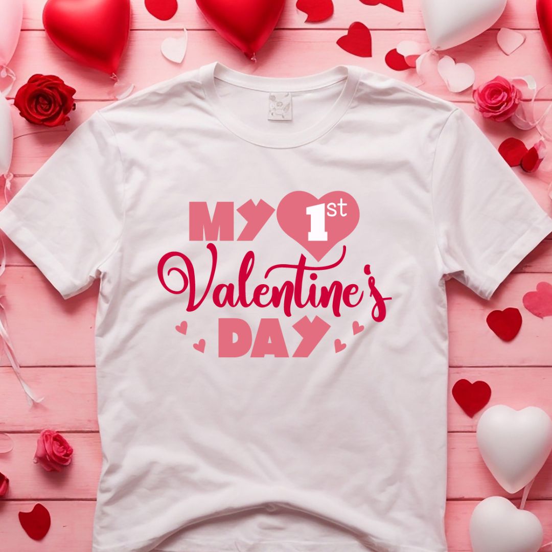 My First Valentine Day SVG Vector