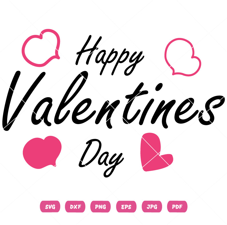 Romantic Valentine SVG Happy Valentine Vector