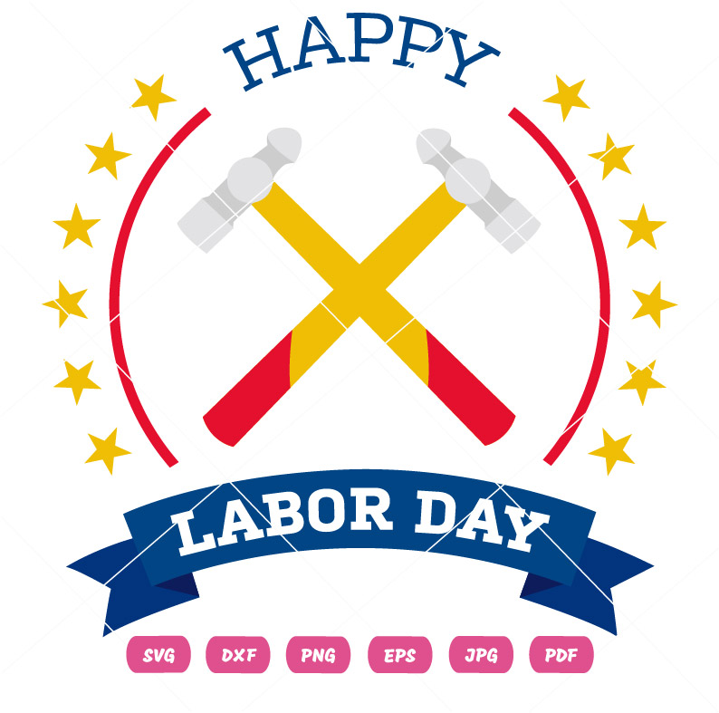 Happy Labor Day Stars SVG Happy Labor Day Stars Vector