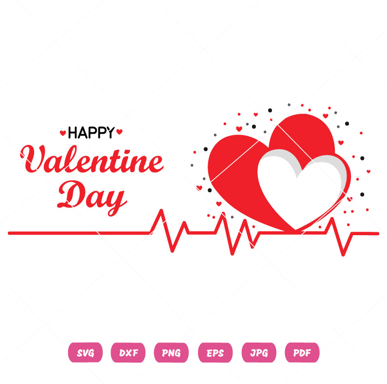 Star&Heart SVG Happy Valentine Vector