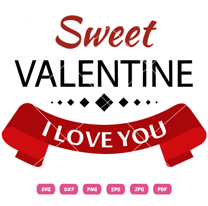 Sweet Valentine I Love You Vector
