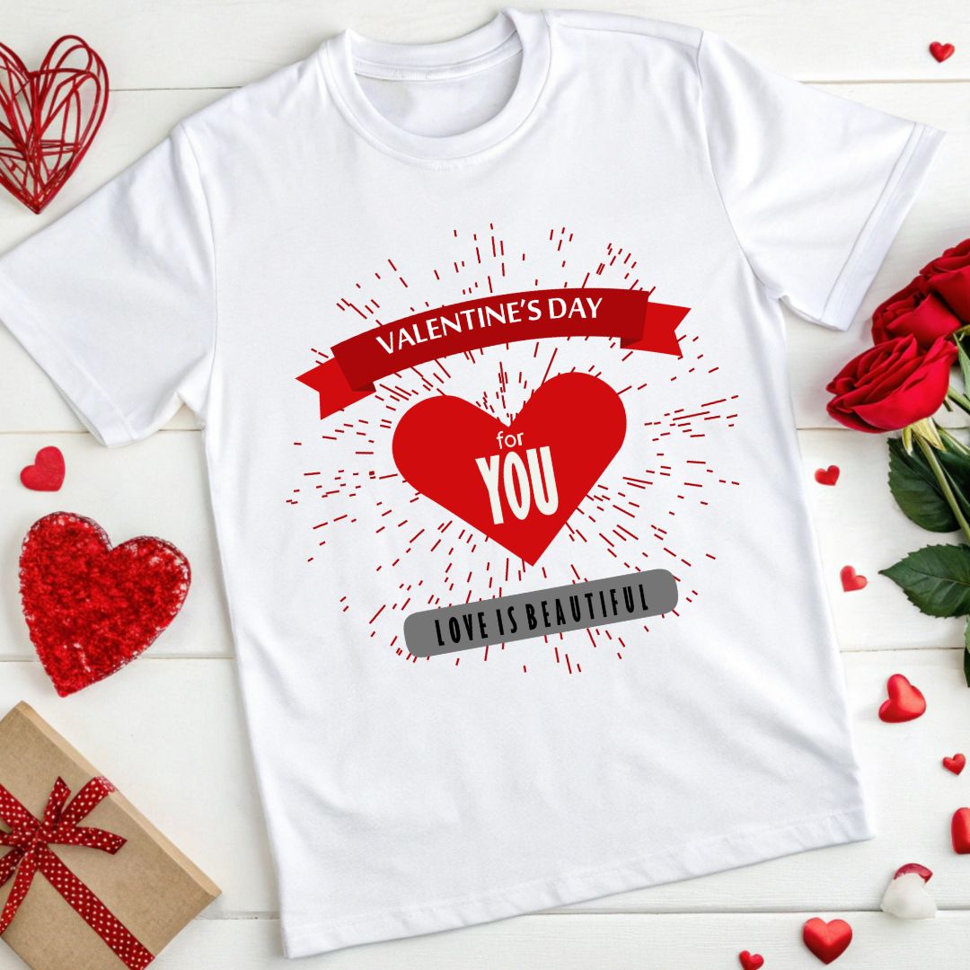 Valentines Day For You Love Is Beautiful Vector