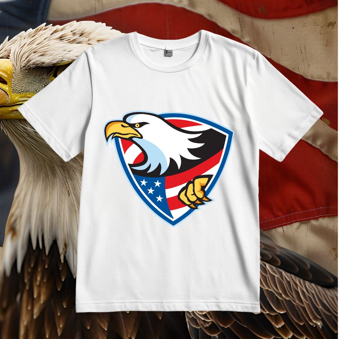American Bald Eagle Flag Shield
