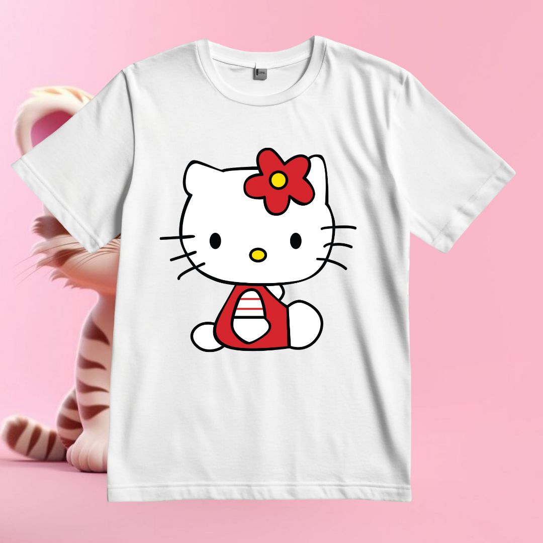 Cute Flower Kitty Cartoon Vector Design