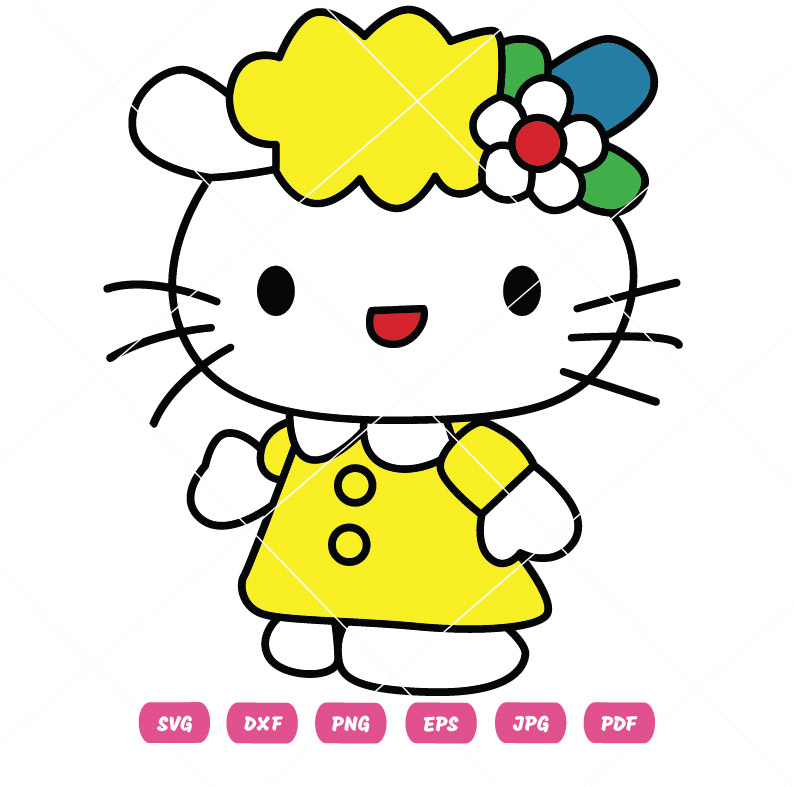 Cutest Kitty Cartoon Vector Design