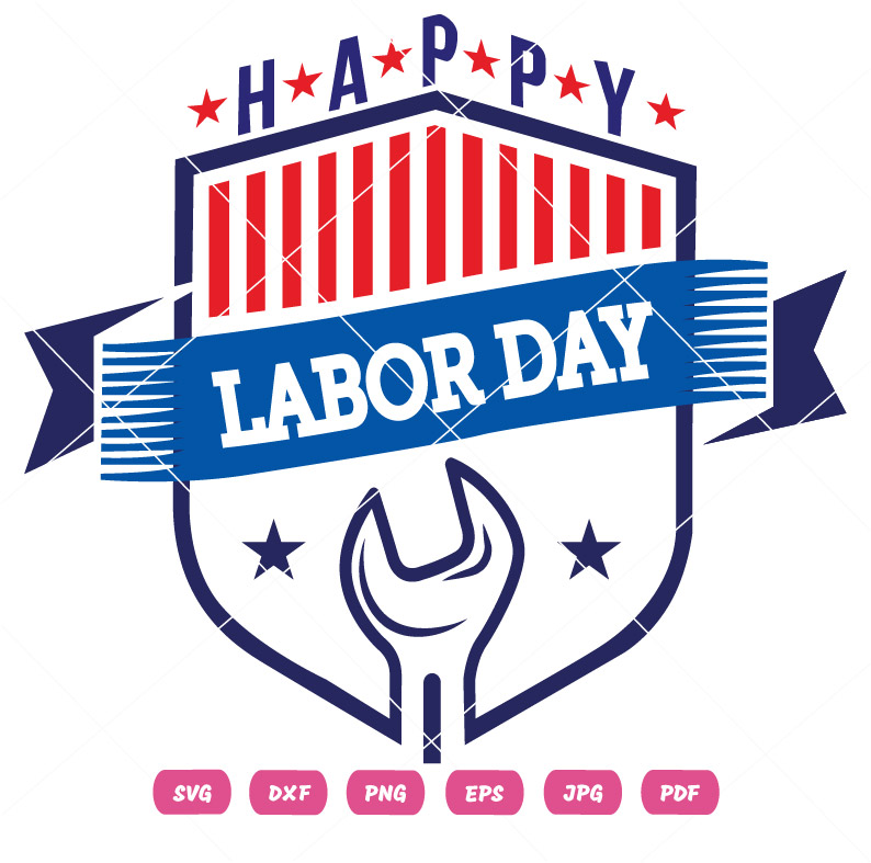 Happy Labor Day Wrench Pana SVG Happy Labor Day Wrench Pana Vector