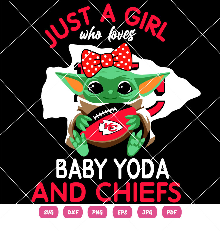 Just A Girl Baby Yoda And Chiefs Vector