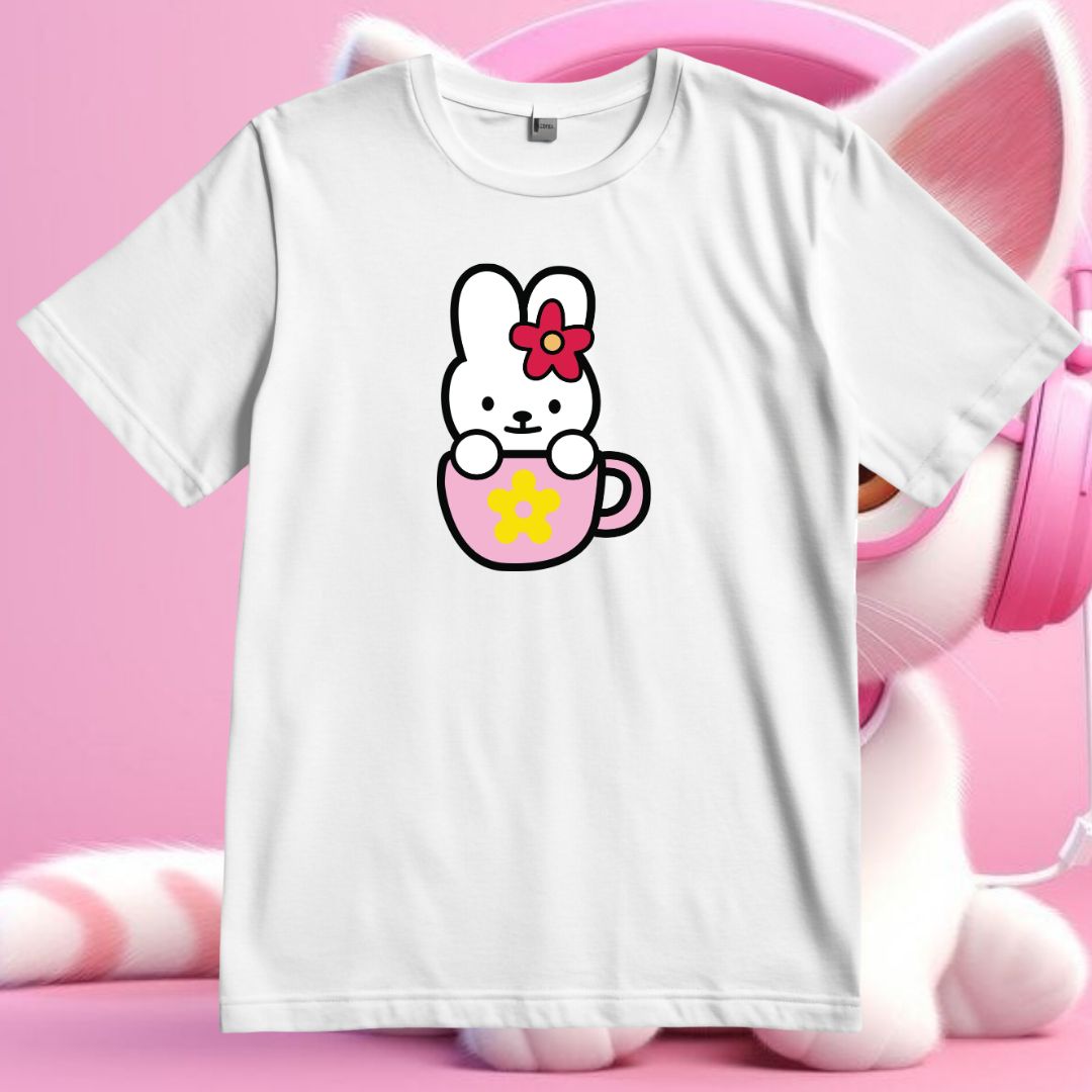 Kitty With Cup Vector