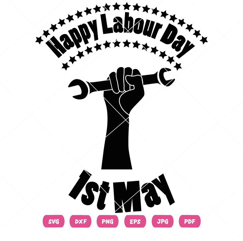 Labor Day Fist and Wrench SVG Labor Day Fist and Wrench Vector