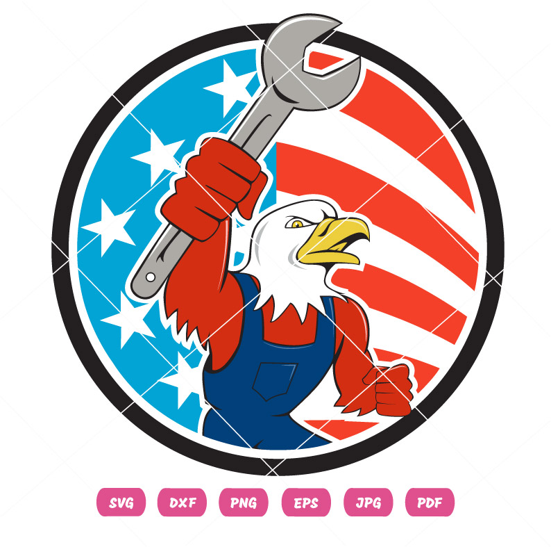 Pipe Bald Eagle Vector