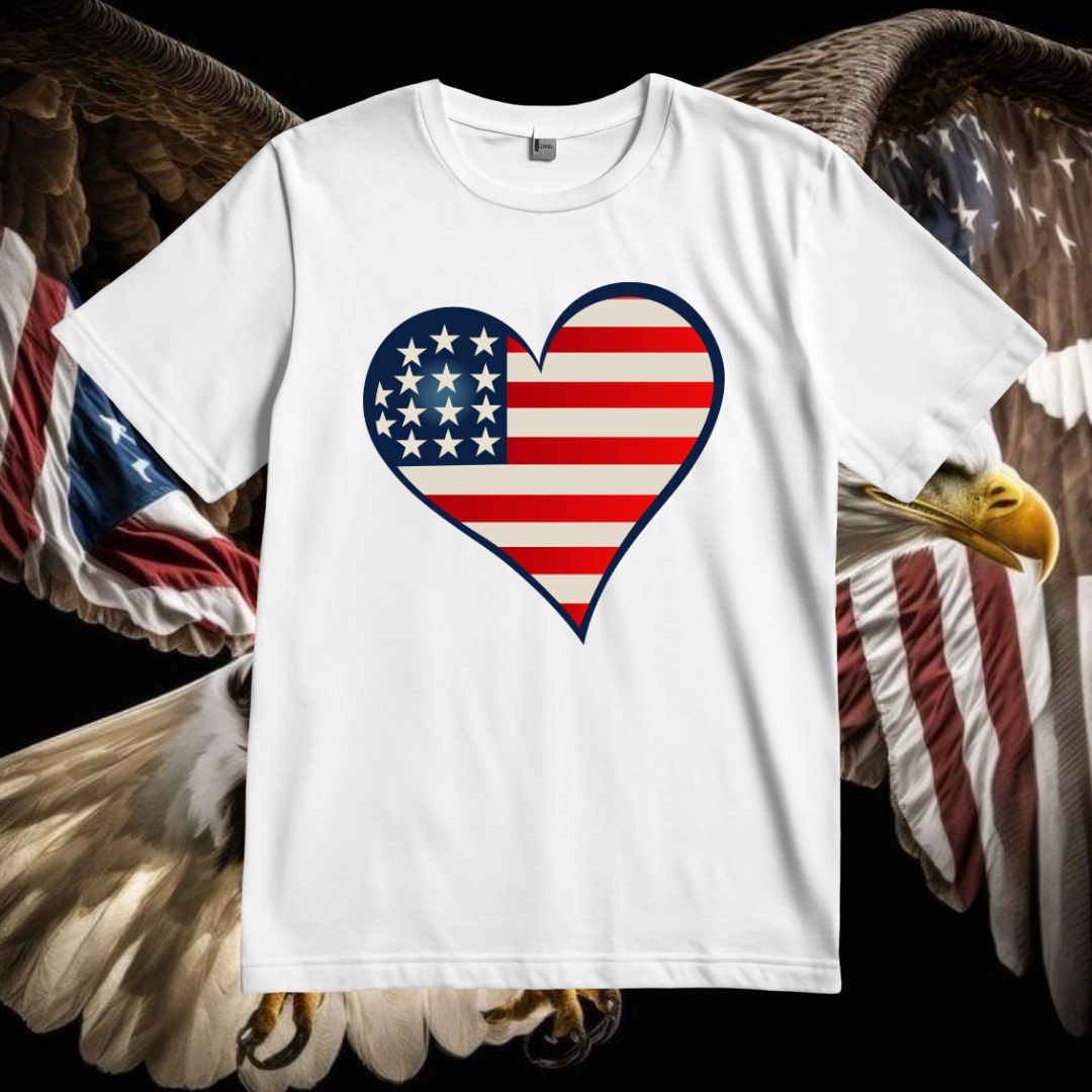 USA Heart Vector Design