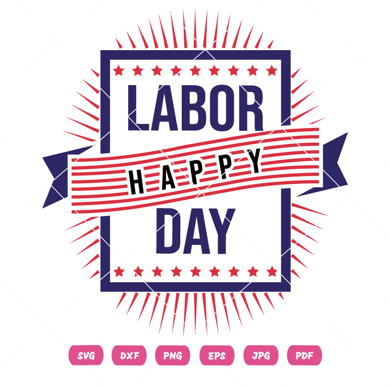 USA Labor Day Emblem SVG USA Labor Day Emblem Vector