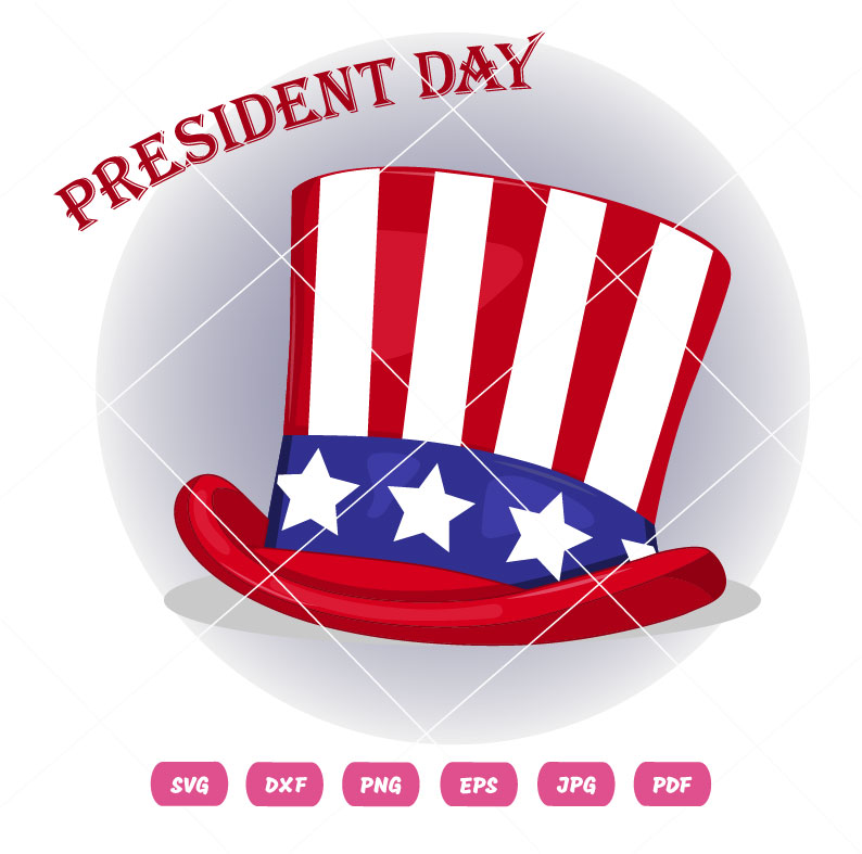 USA President Day Hat Vector