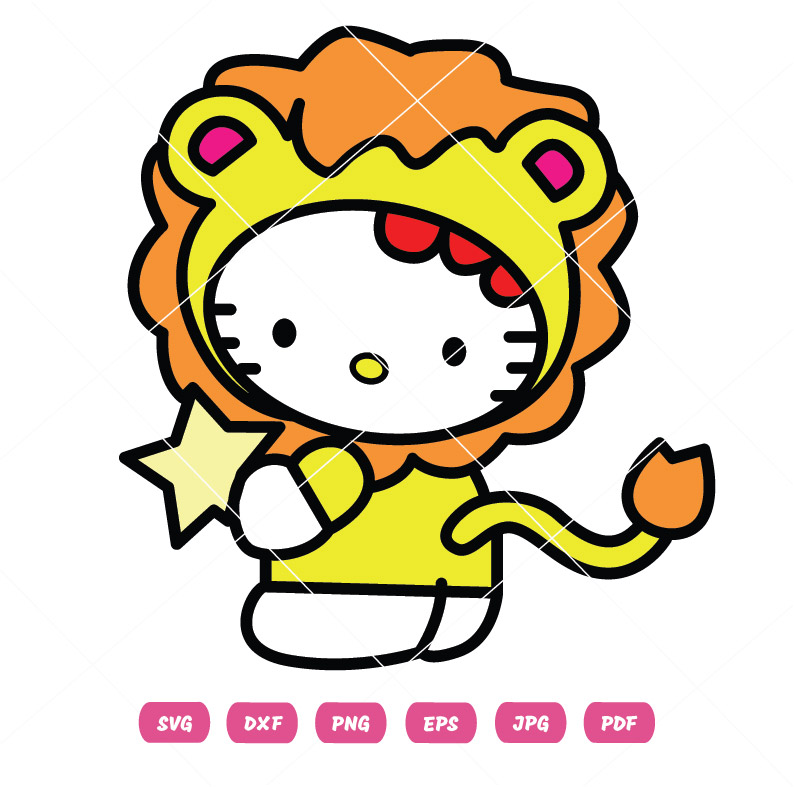 Yellow Star Kitty Vector