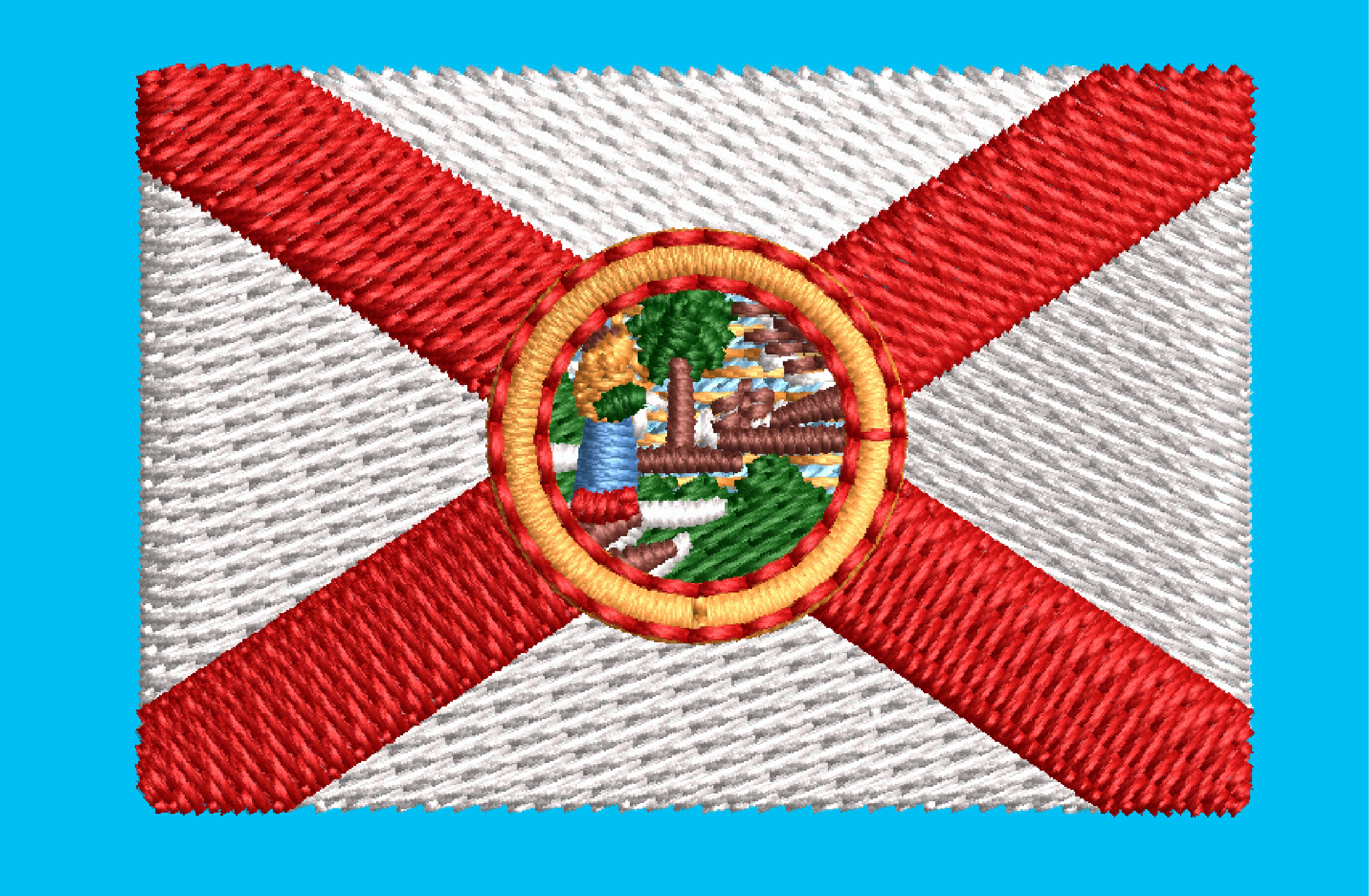 FL FLAG EMBROIDERY DESIGN FLORIDA FLAG EMBROIDERY DESIGN US COUNTRY STATE FLAG EMBROIDERY DESIGN MACHINE EMBROIDERY FILE