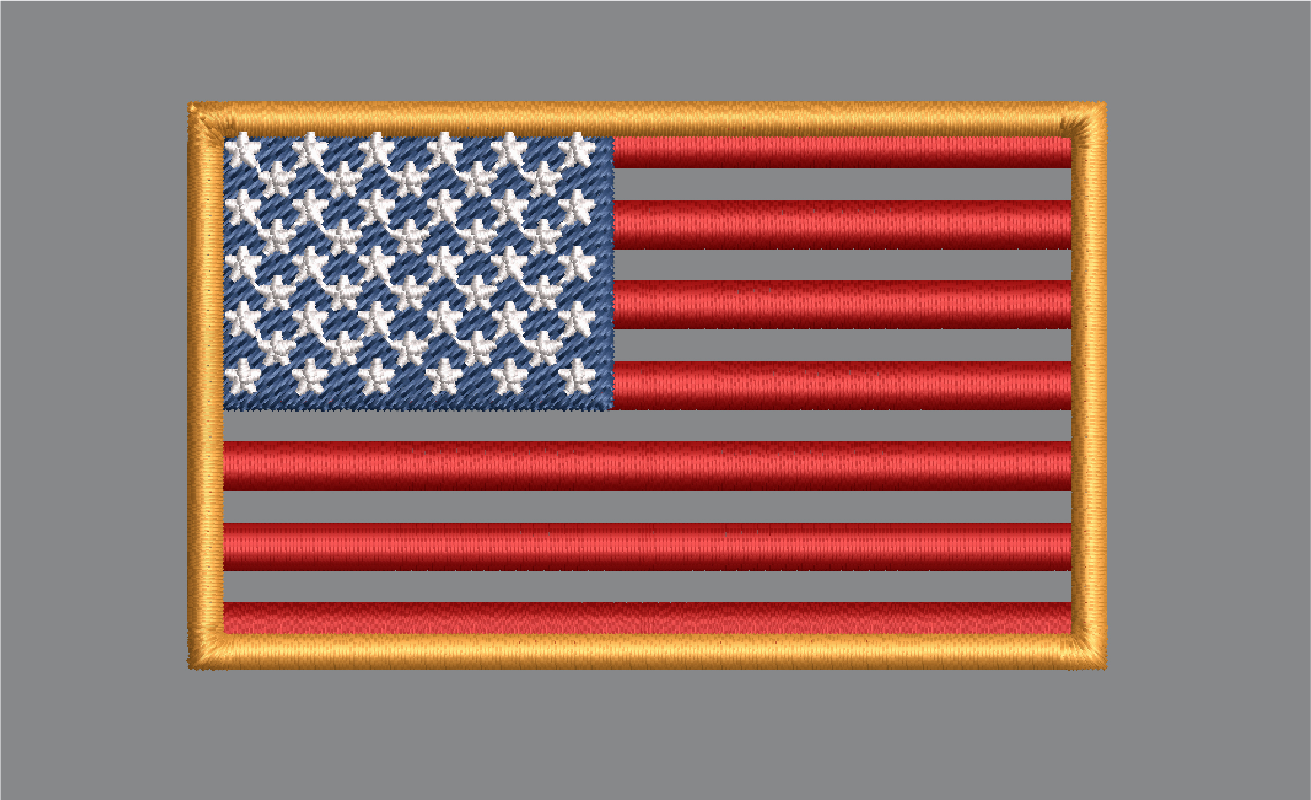 AMERICAN FLAG SLEEVE EMBROIDERY DESIGN YELLOW BORDER FLAG EMBROIDERY DESIGN USA SLEEVE LOGO EMBROIDERY DESIGN MACHINE EMBROIDERY FILE