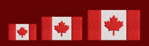 CANADA FLAG EMBROIDERY DESIGN THREE CANADA FLAGS EMBROIDERY DESIGN 3 SIZES CANADA FLAG EMBROIDERY DESIGN MACHINE EMBROIDERY FILE