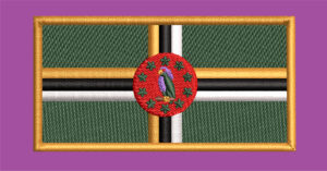 DOMINICA FLAG EMBROIDERY DESIGN DOMINICAN COUNTRY EMBROIDERY DESIGN NORTH AMERICAN FLAG EMBROIDERY DESIGN MACHINE EMBROIDERY FILE