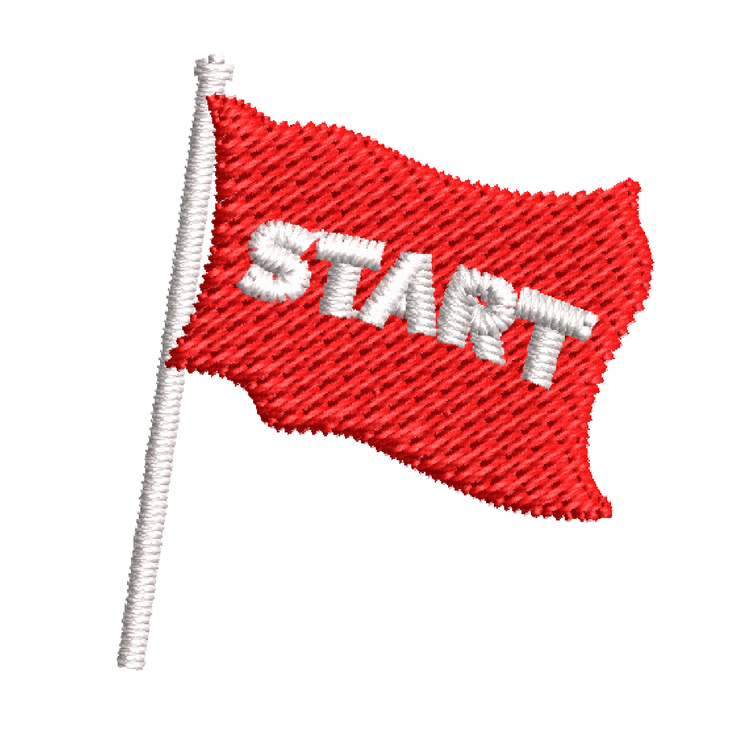 RED START FLAG EMBROIDERY DESIGN START FLAG EMBROIDERY DESIGN RED START POLE FLAG EMBROIDERY DESIGN MACHINE EMBROIDERY FILE