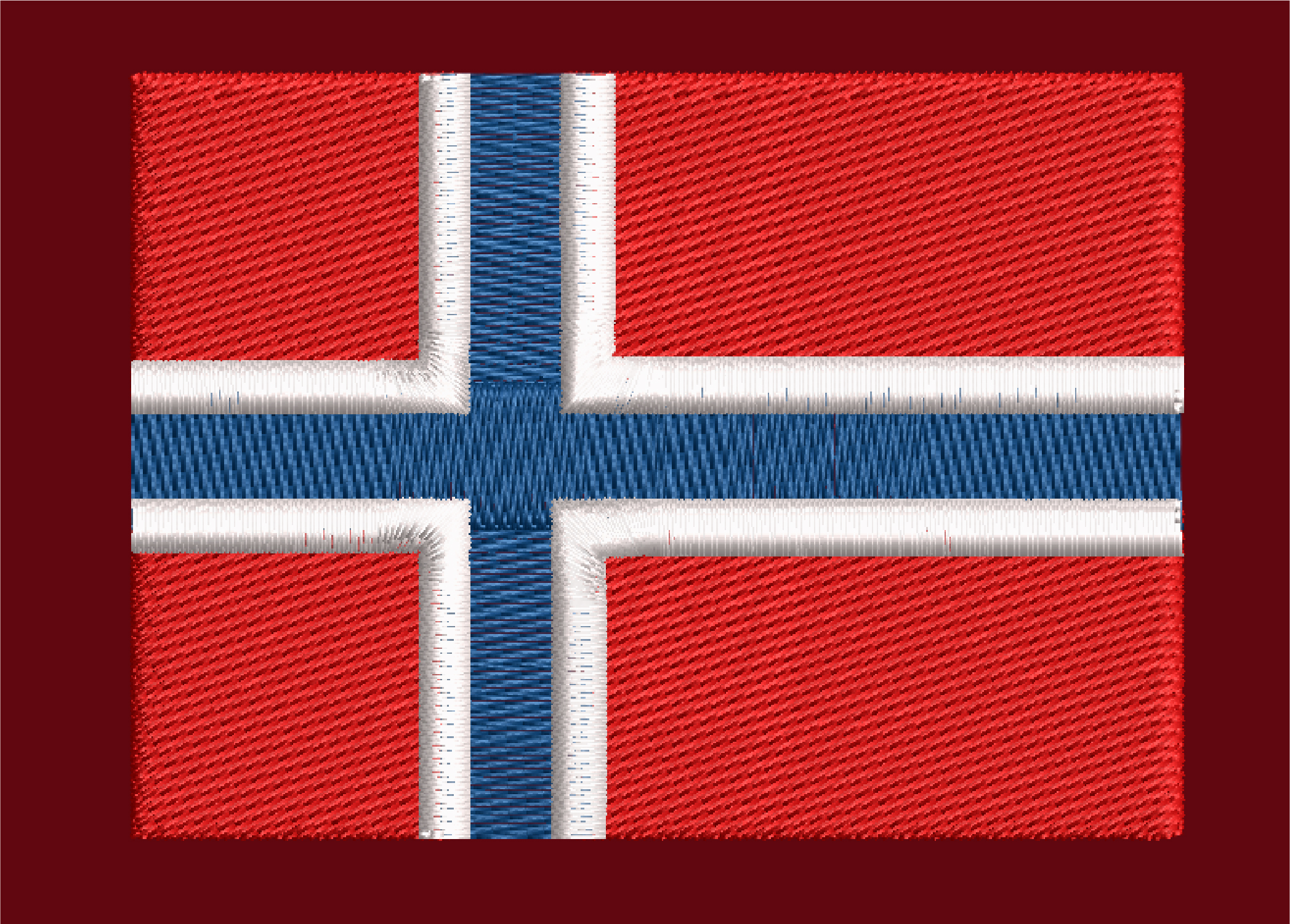 NORWAY FLAG LOGO EMBROIDERY DESIGN CROSS NORWAY FLAG EMBROIDERY DESIGN BLUE WHITE CROSS NORWAY EMBROIDERY DESIGN MACHINE EMBROIDERY FILE