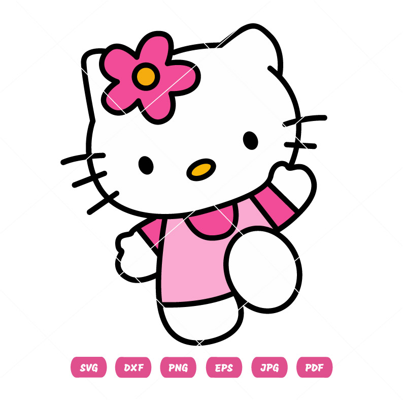 Kitty Baby Pink Color Vector