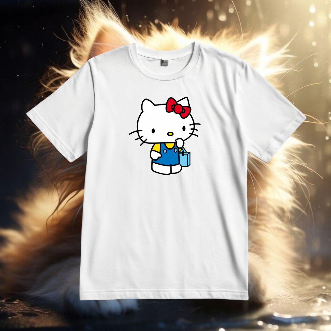 Kitty With Bag Vector