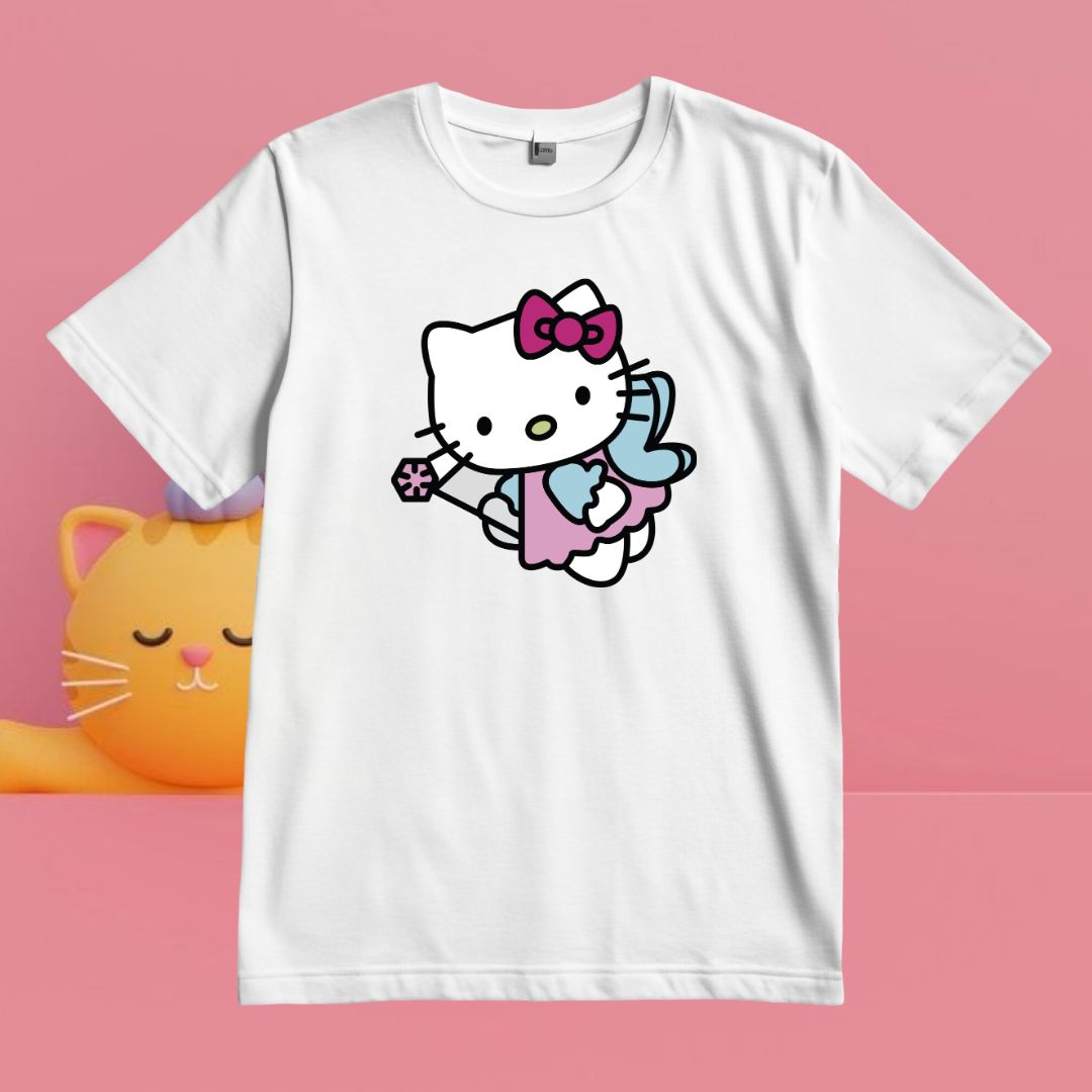 Kitty With Flower Vector