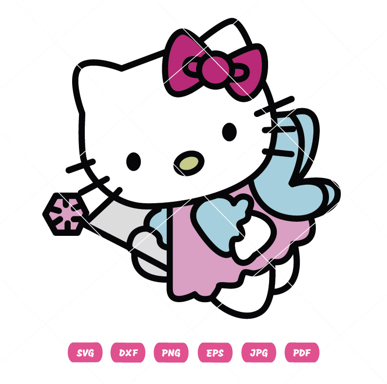 Kitty With Flower Vector