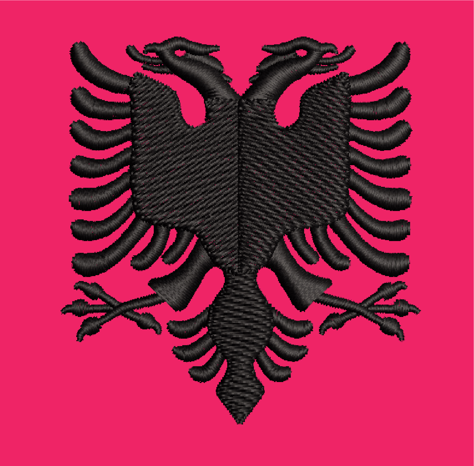 ALBANIAN FLAG LOGO EMBROIDERY DESIGN ALBANIAN LOGO EMBROIDERY DESIGN ALBANIA COUNTRY FLAG EMBROIDERY DESIGN MACHINE EMBROIDERY FILE