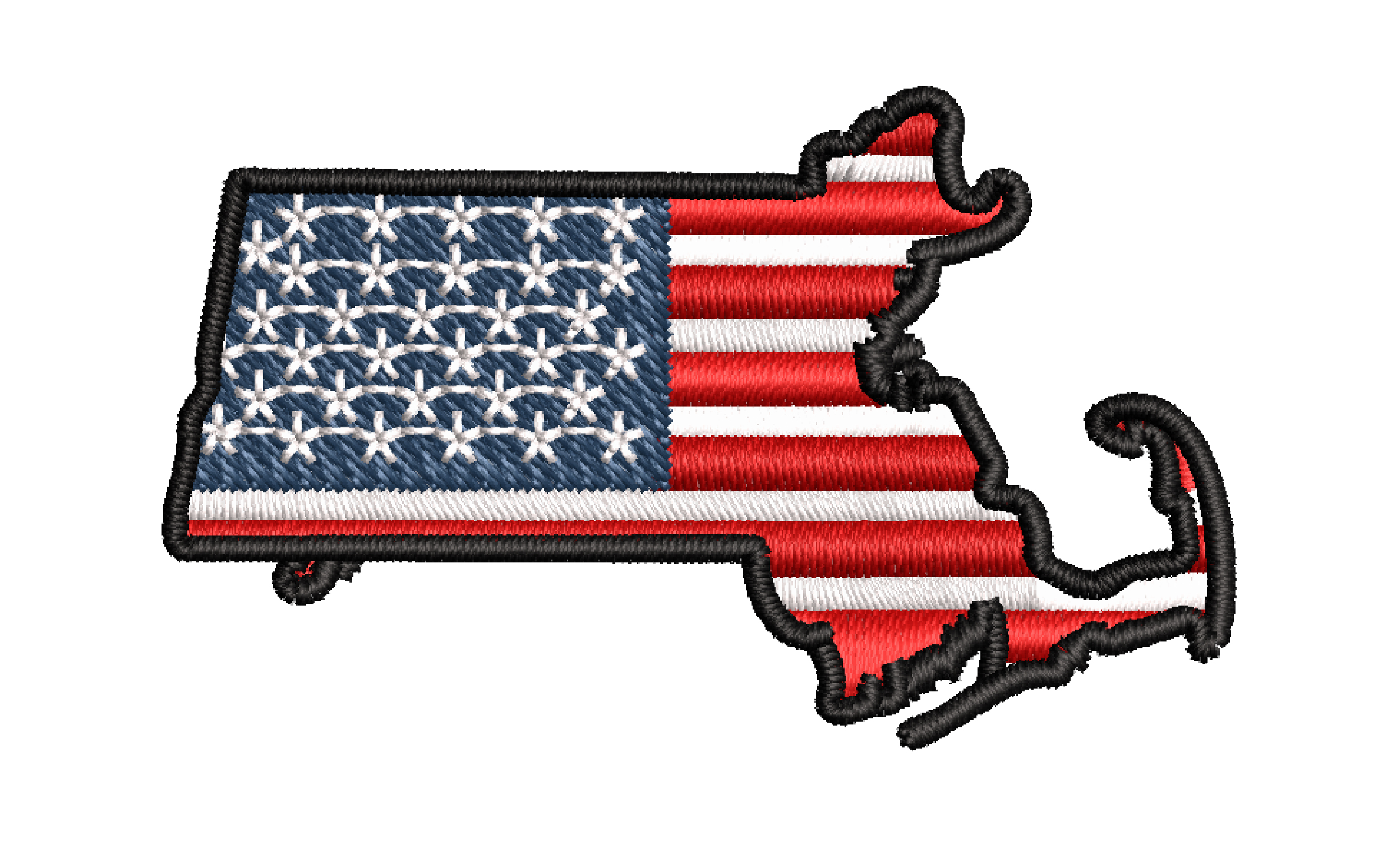 MASSACHSETTS STATE FLAG EMBROIDERY DESIGN USA FLAG IN STATE EMBROIDERY DESIGN USA STATE MAP EMBROIDERY DESIGN MACHINE EMBROIDERY FILE