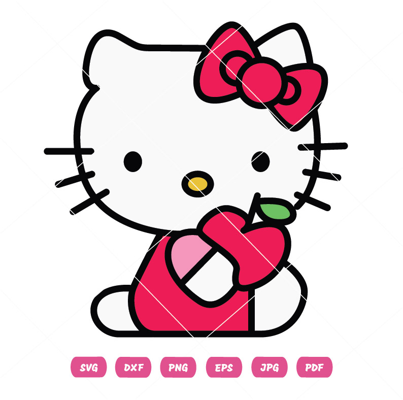 Pink Colors Kitty Vector