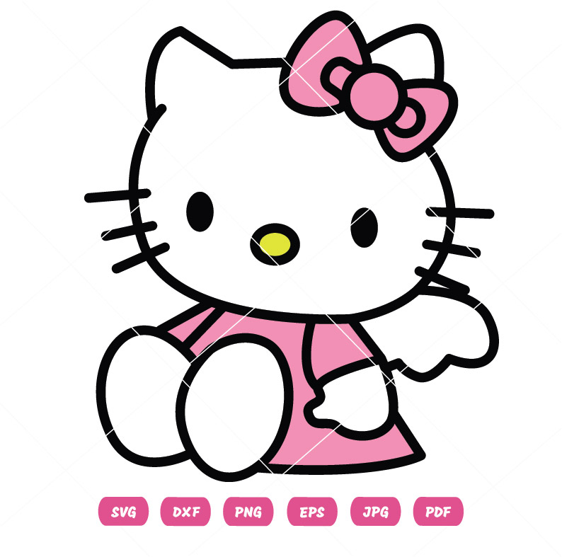 Stylish Pink Kitty Vector