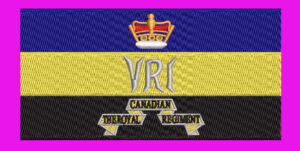 VRI FLAG LOGO EMBROIDERY DESIGN VRI CANADIAN FLAG EMBROIDERY DESIGN ROYAL CROWN FLAG EMBROIDERY DESIGN MACHINE EMBROIDERY FILE