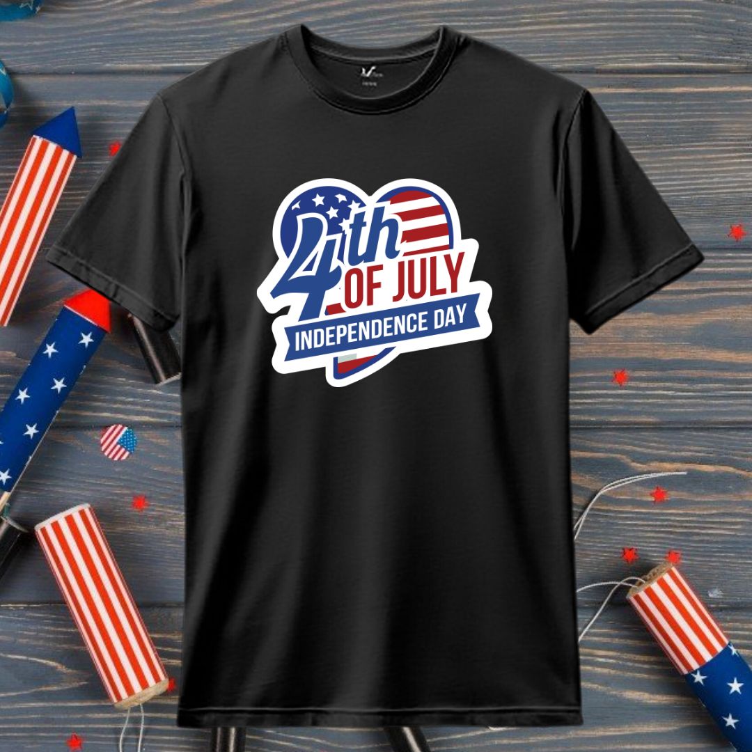 4th Of July Heart Vector