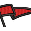 RED FLAG LOGO EMBROIDERY DESIGN RED WAVED FLAG EMBROIDERY DESIGN BLACK POLE RED FLAG EMBROIDERY DESIGN MACHINE EMBROIDERY FILE